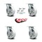 Service Caster 6 Inch Semi Steel Swivel Caster Set with Roller Bearing and Swivel Lock SCC SCC-30CS620-SSR-BSL-4 - alternate 1